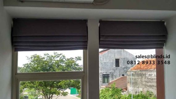 contoh roman shades bahan semi blackout